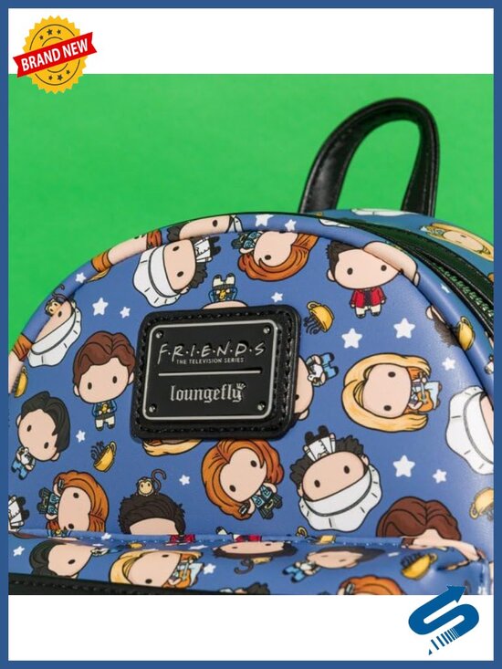 Loungefly Friends Chibi Mini Backpack Faux Leather Purse 90s
